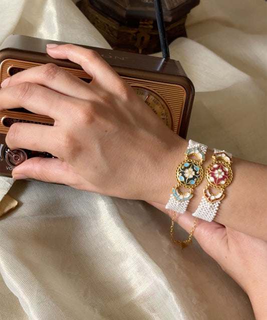 Pink Feroza Meher Gulaabi Pearl Bracelet