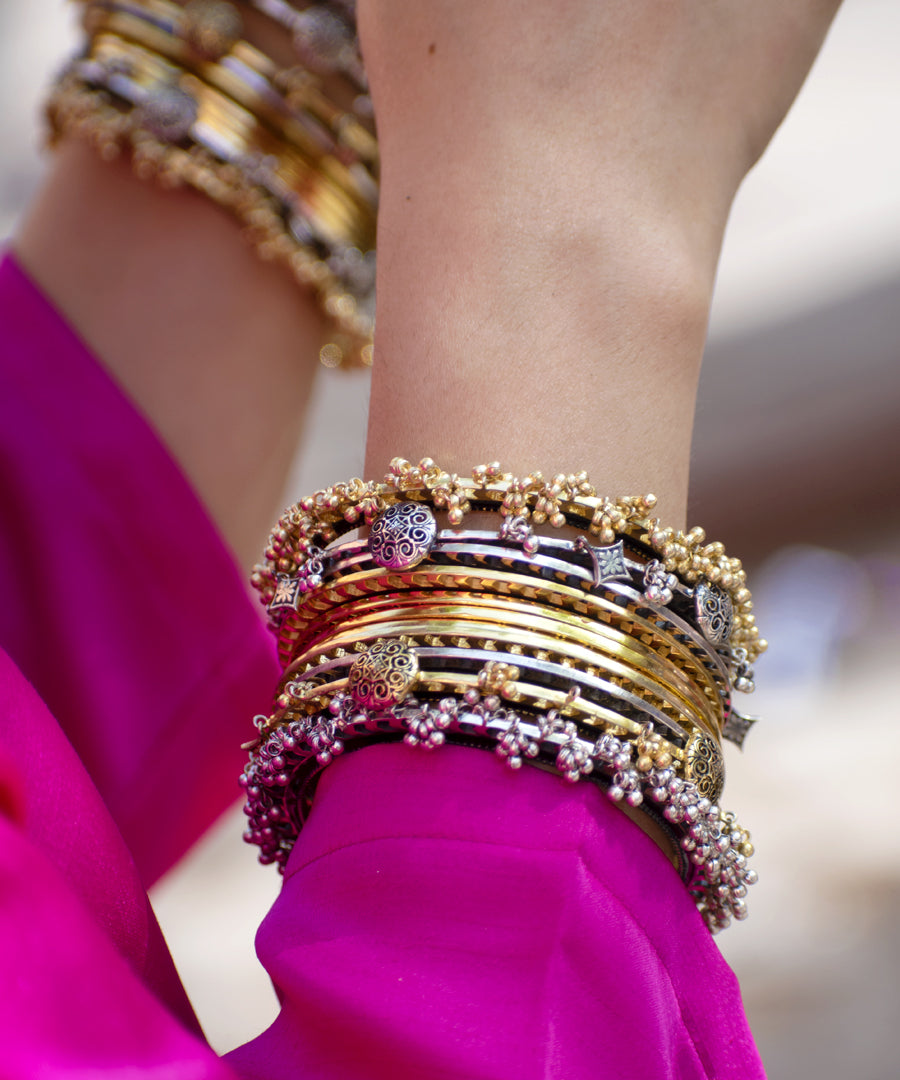 Silver Thar Ghungroo Bangle