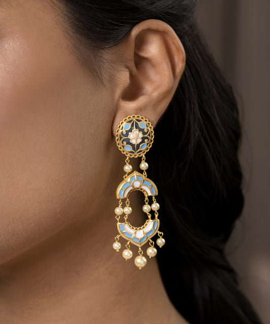 Blue Feroza Arshia Dangle Earrings