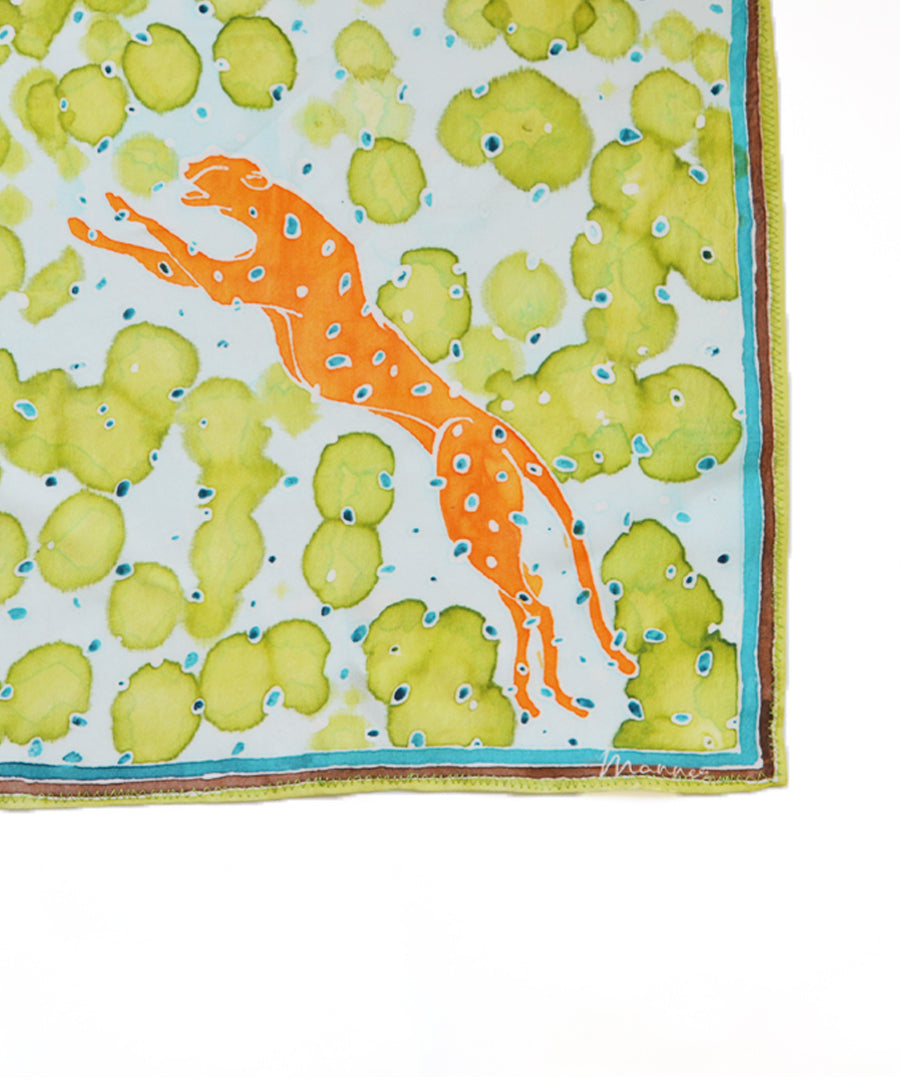 Panther Pocket Square Green