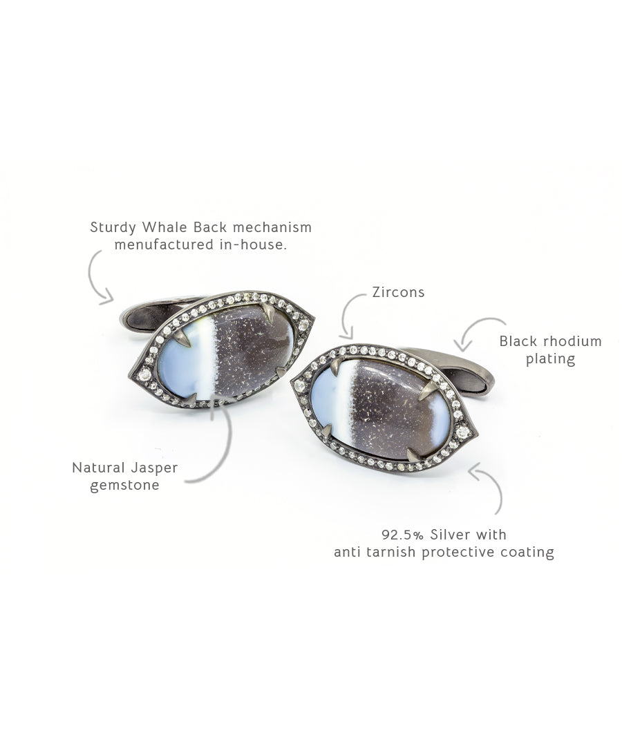 Natural Jasper Stargaze Cufflinks
