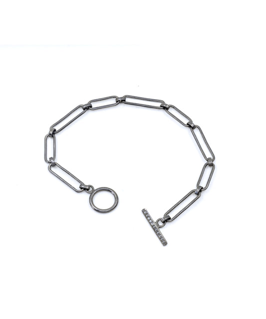 925 silver bracelet with black rhodium plating.