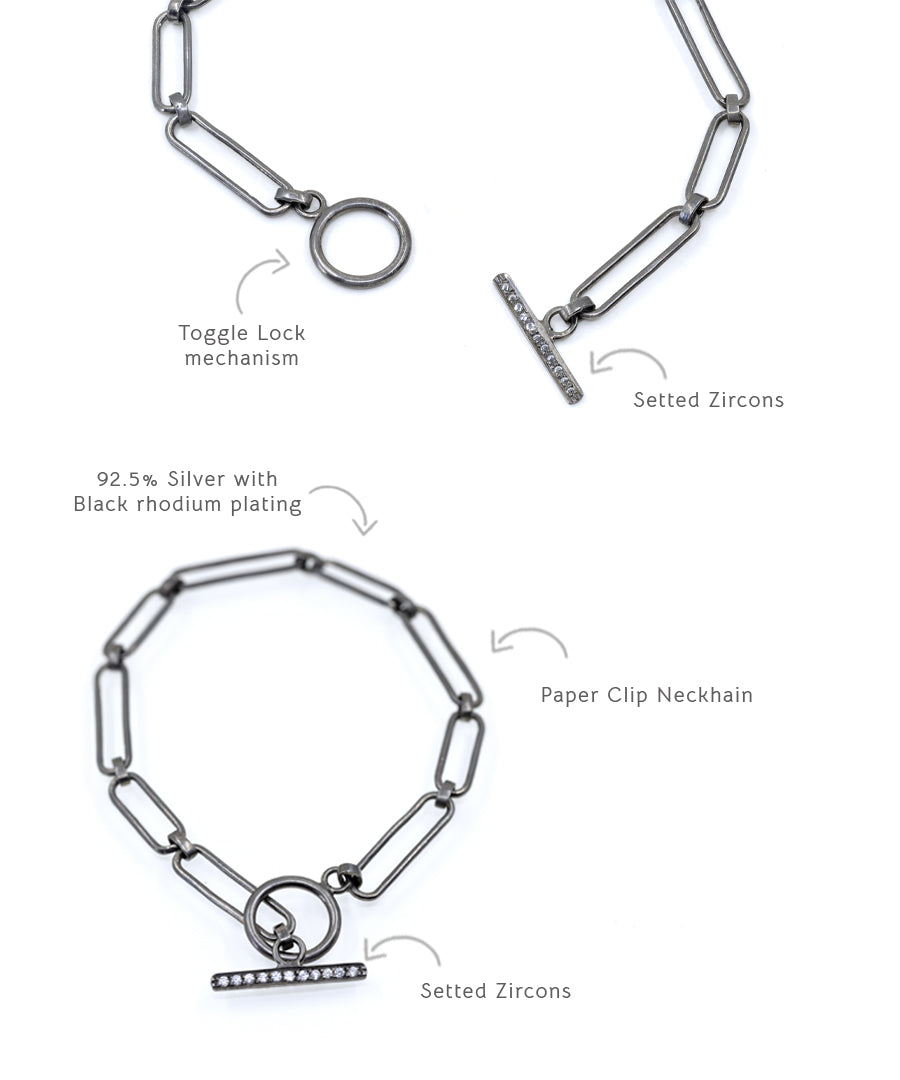 This long chain necklace designs for women perfect for office wear. comes with toggle lock mechanism.