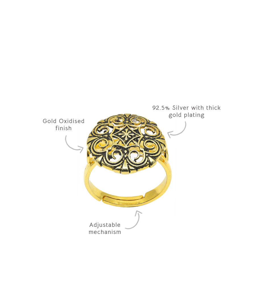 Golden Thar Reth Binti Ring