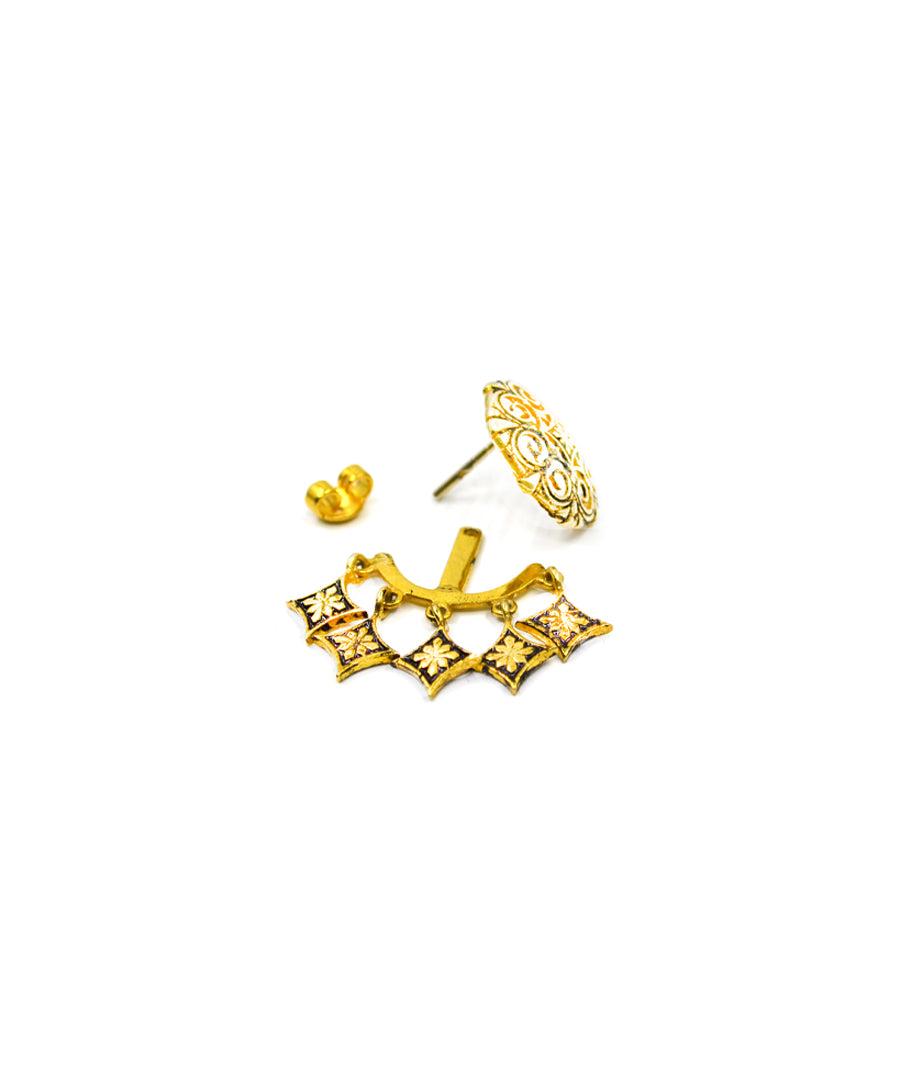 Golden Thar Dhora Murki Earrings