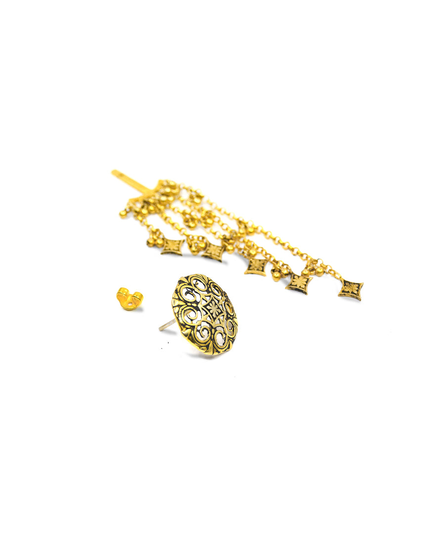 Golden Thar Dhora Bhujali Earrings