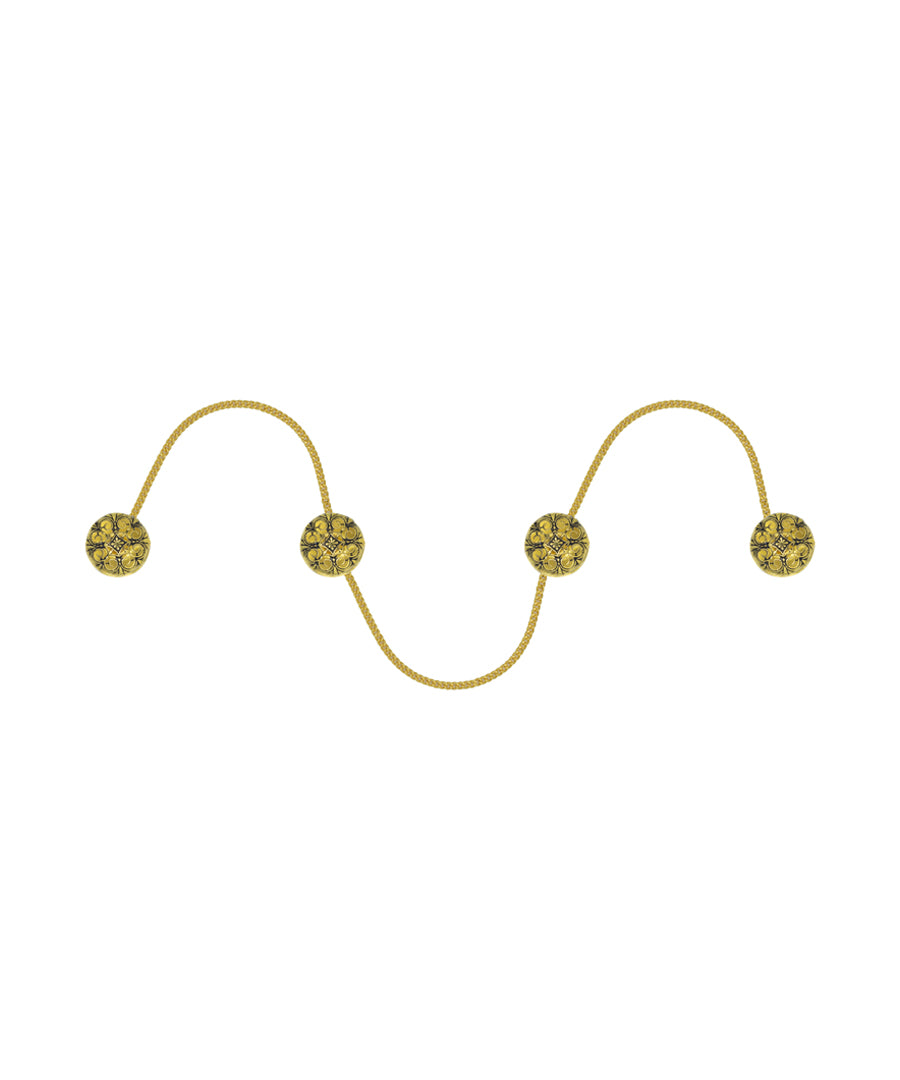 92.5% sterling silver kurta buttons with thick gold plating.