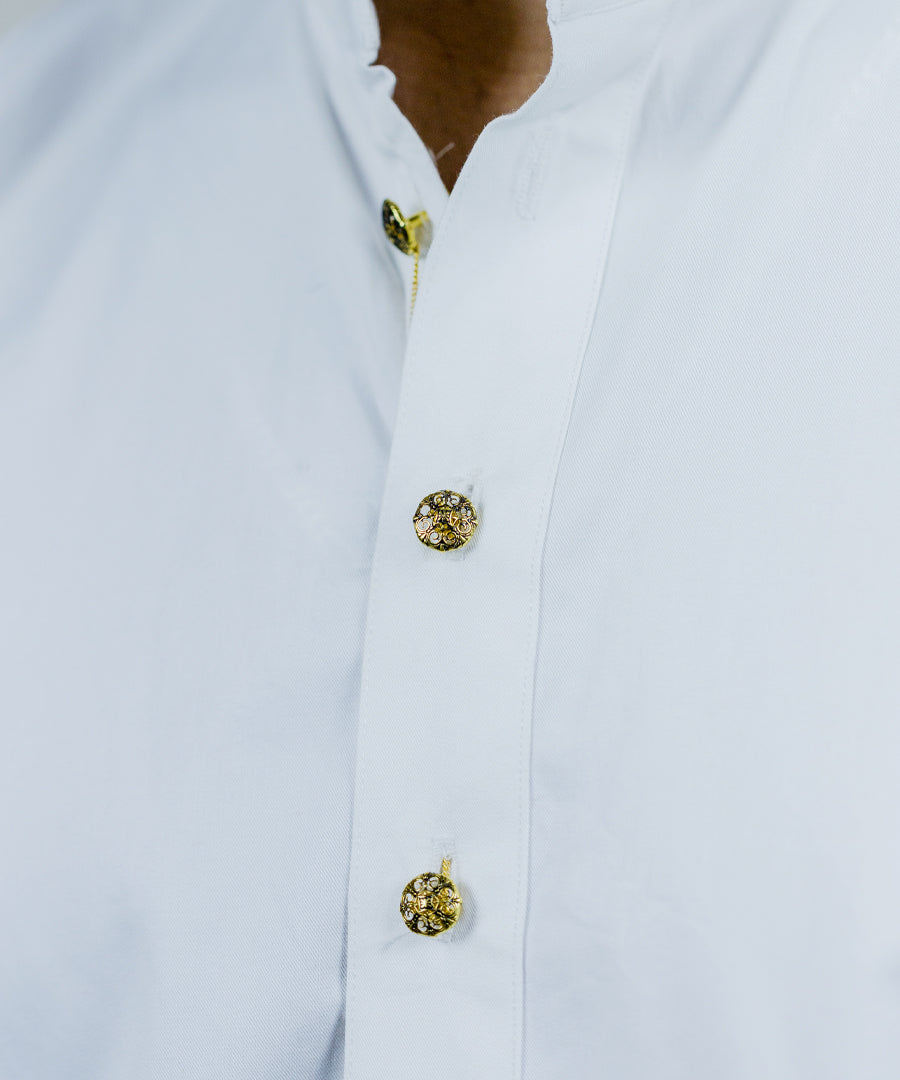 100% handcrafted kurta buttons by Manner India jewelry.