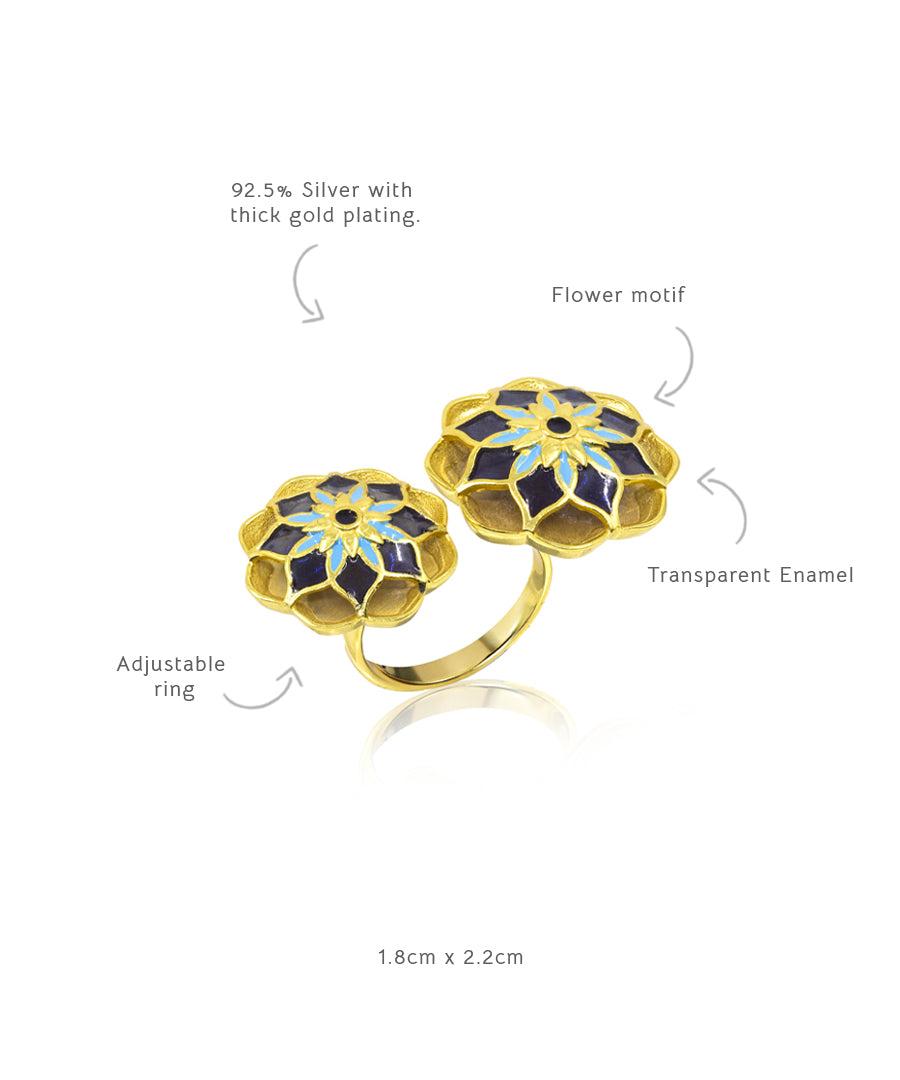 Golden Blue Gul Askim Ring