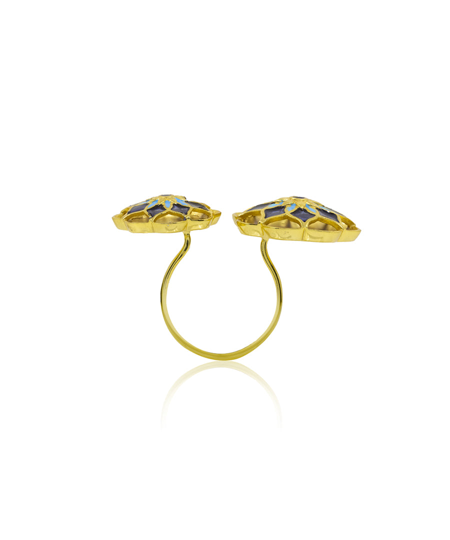 Golden Blue Gul Askim Ring