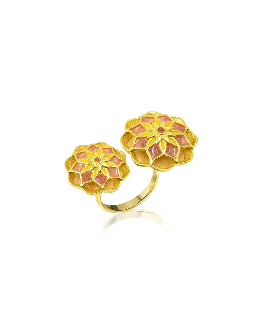 Golden Pink Gul Askim Ring