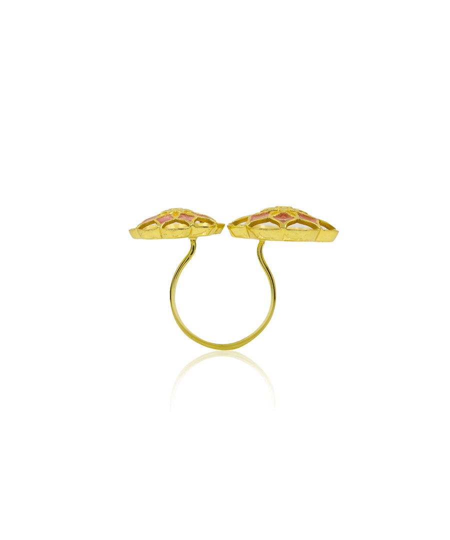 Golden Pink Gul Askim Ring