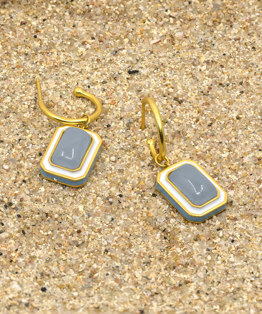 Ripple Blue Tranquil Vitamin Sea C Hoop Earrings