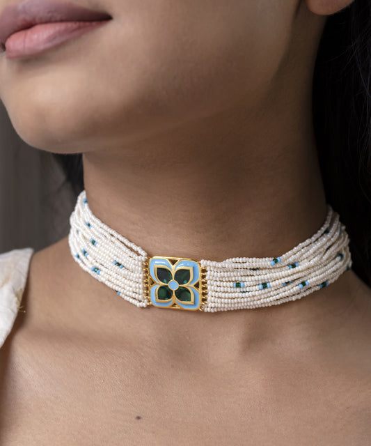 Green Aks Chameli Choker Necklace