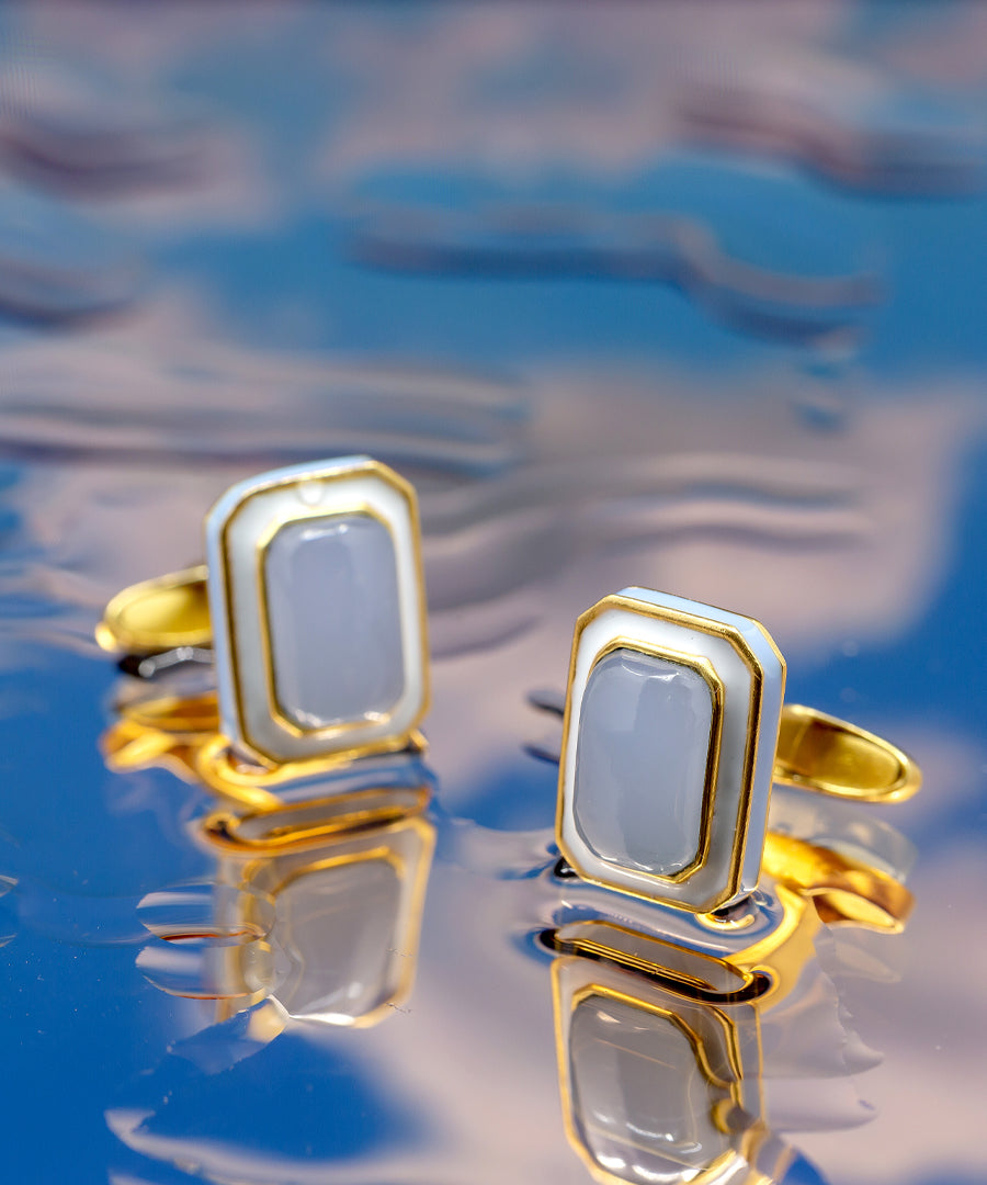 Ripple Blue Tranquil Vitamin Sea Cufflinks