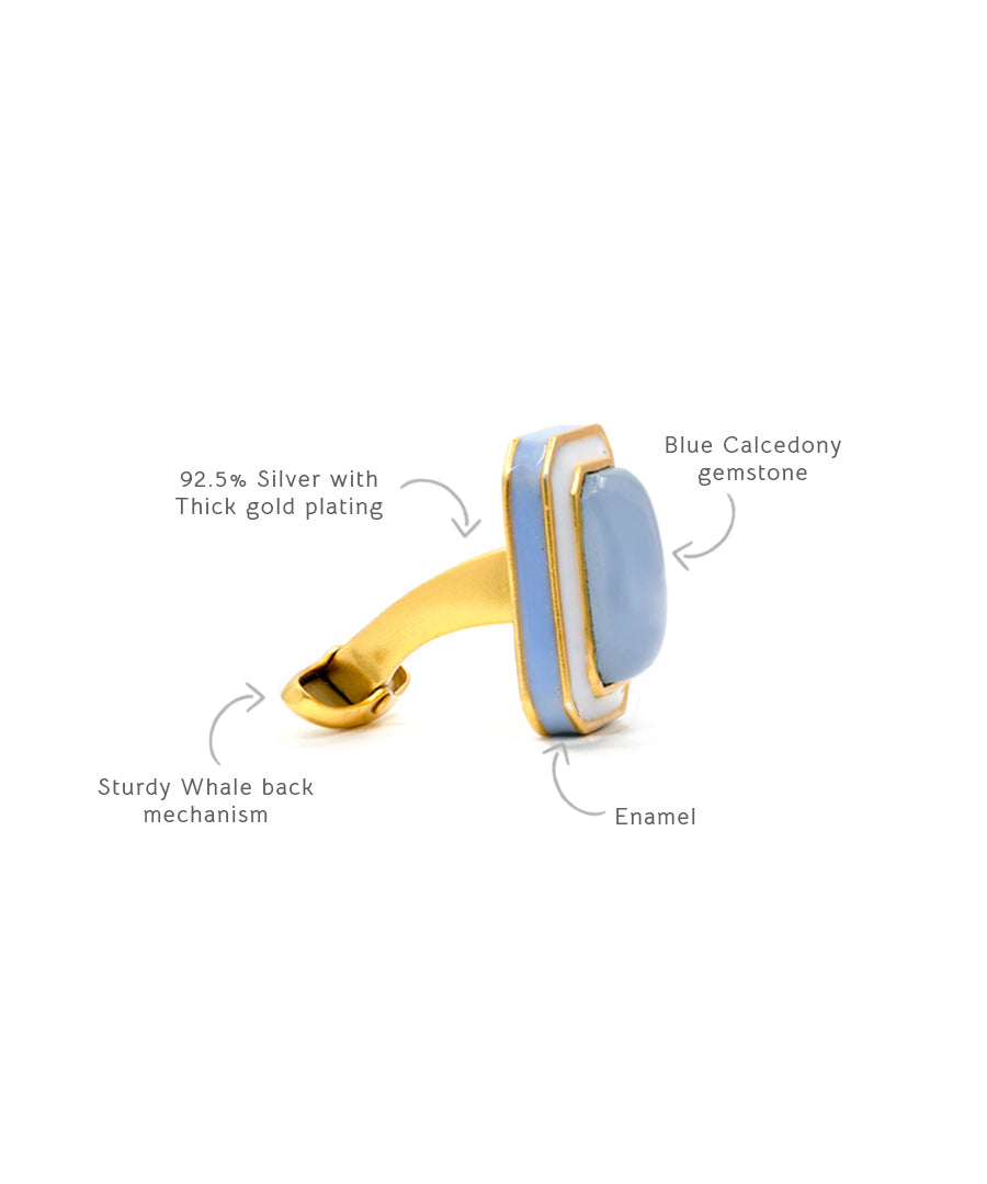 Ripple Blue Tranquil Vitamin Sea Cufflinks
