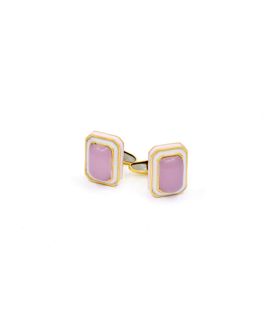 Cloudy Pink Tranquil Vitamin Sea Cufflinks