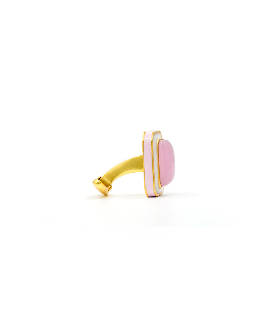 Cloudy Pink Tranquil Vitamin Sea Cufflinks
