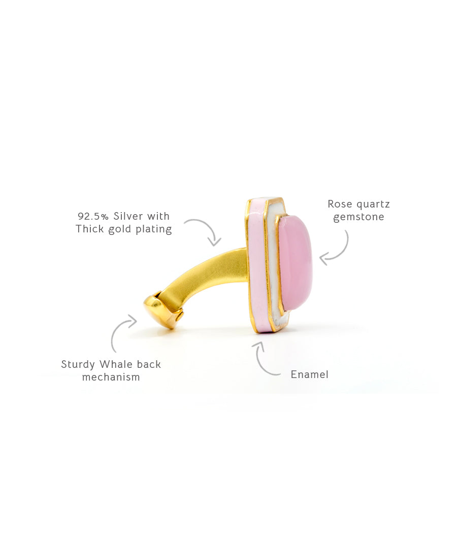 Cloudy Pink Tranquil Vitamin Sea Cufflinks