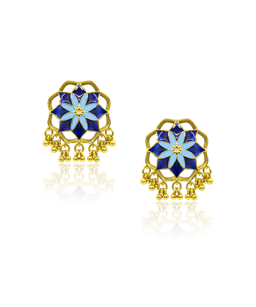 Blue Gul Kumud Stud Earrings