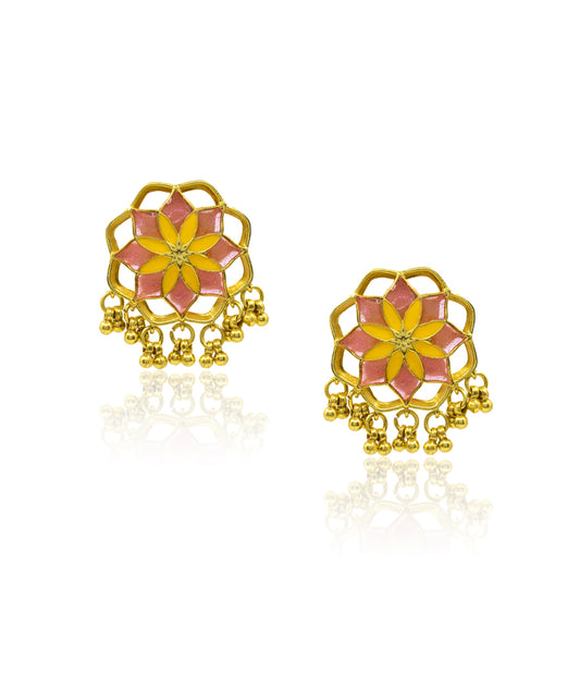 Pink Gul Kumud Stud Earrings