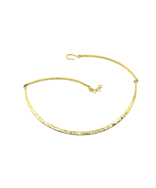Purely handmade 925 silver hasli choker necklace with gold plating.