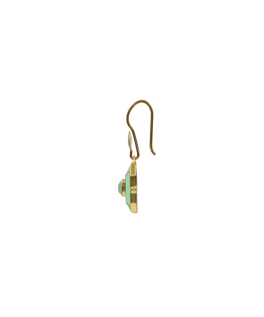Foggy Green Tranquil Sea Breeze Hook Earrings