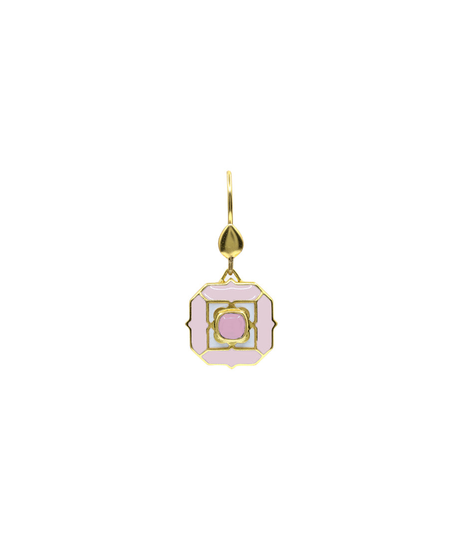 Cloudy Pink Tranquil Sea Breeze Hook Earrings