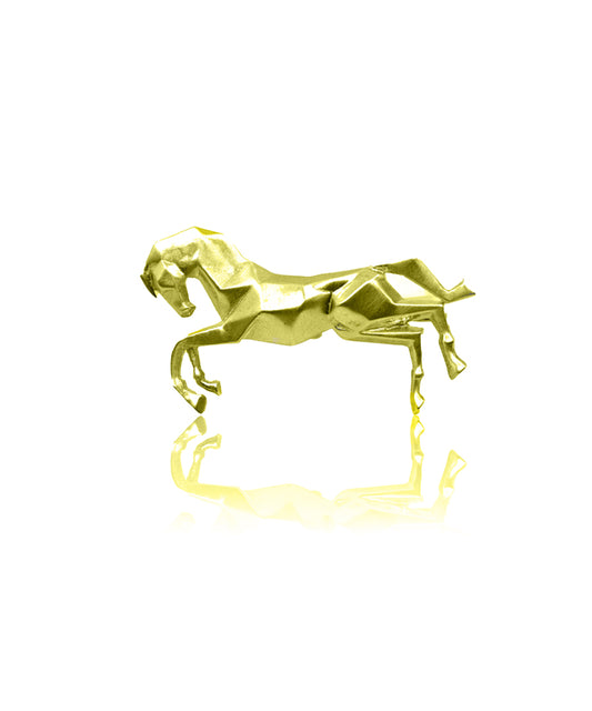 Golden Untamed Horse Lapel Pin