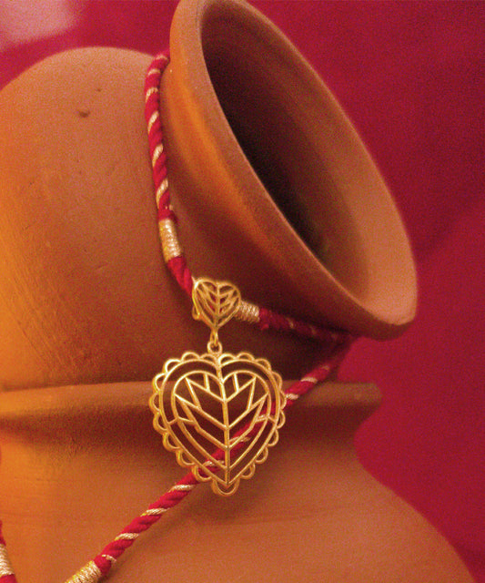 Rakaan Gold-Plated Heart Mini Pendant - Adjustable String