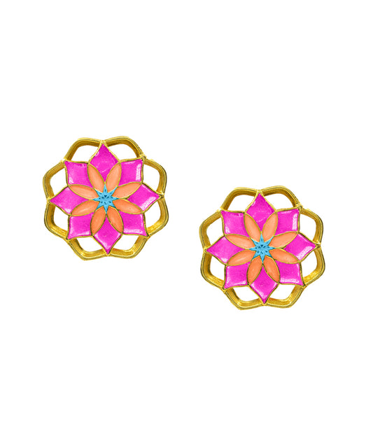 Pink Gul Mudita Stud Earrings