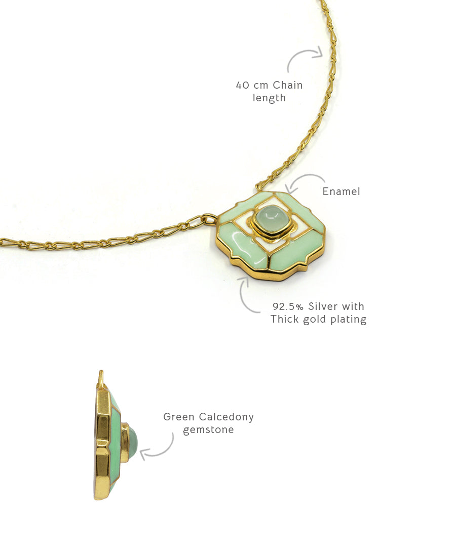 925 silver with gold plating fashionable necklace from tranquil collection.