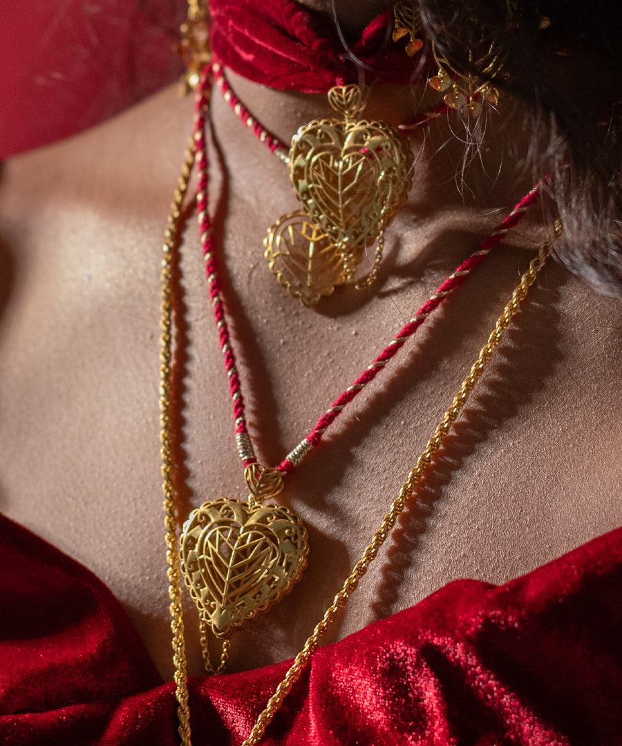 Rakaan Statement Pendant Necklace – Bold Ethnic adjustble string