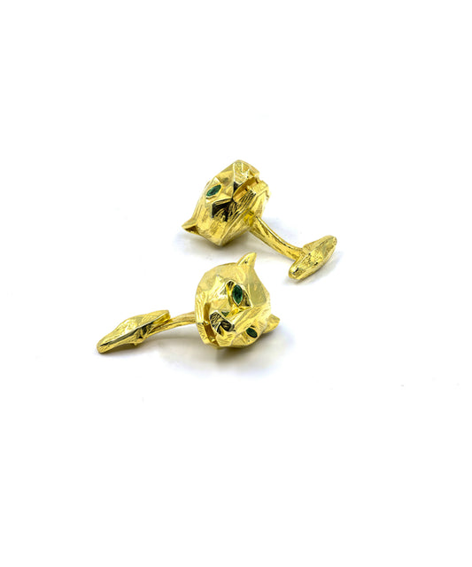 Gold Untamed Panther Cufflinks