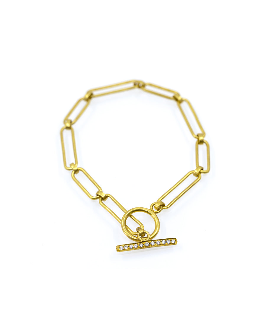 Golden Paperclip Chain Bracelet