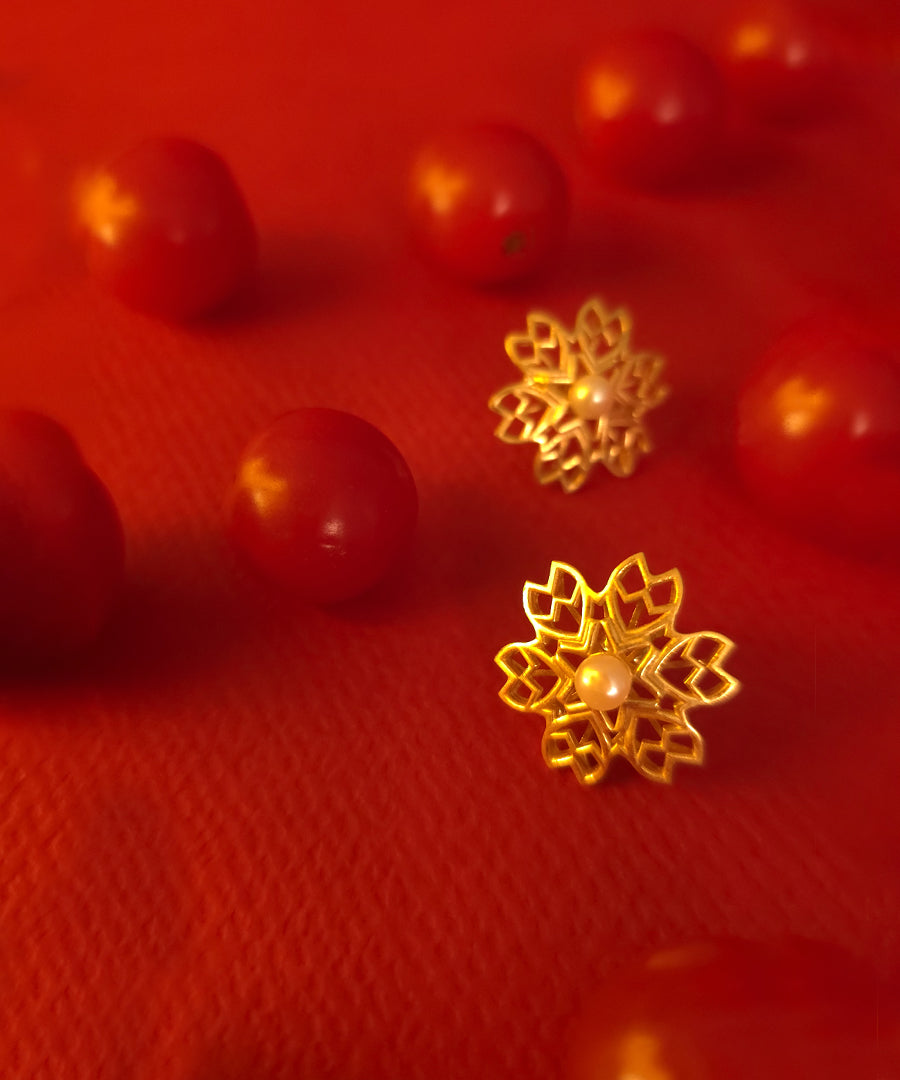 Rakaan Flower Stud Earrings