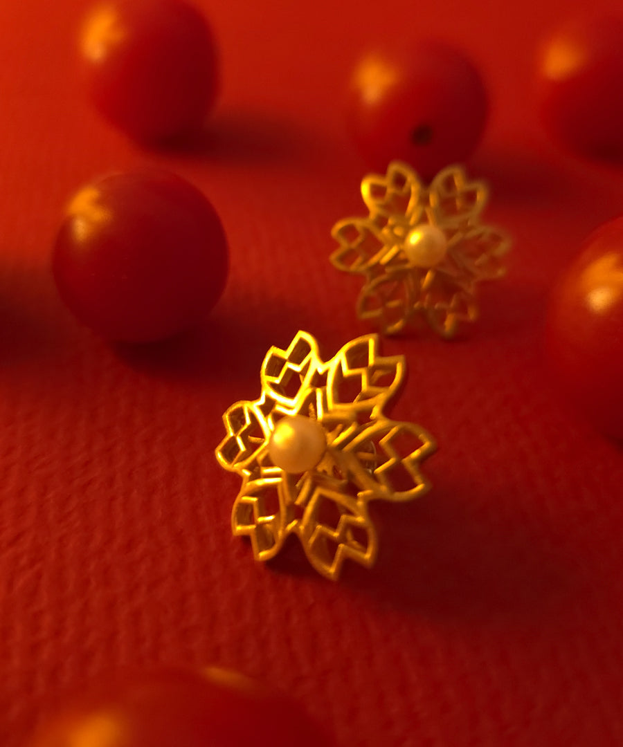 Rakaan Flower Stud Earrings