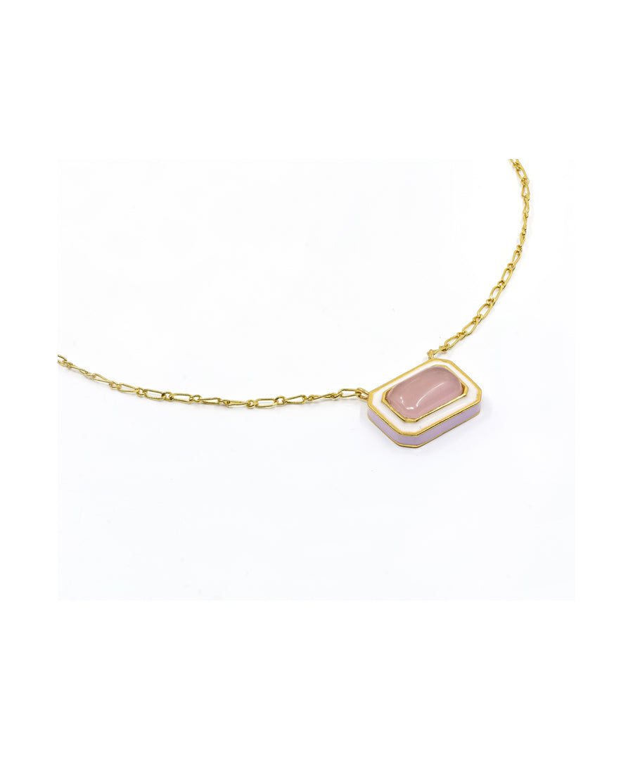 Cloudy pink chain necklace from tranquil collection by manner india.