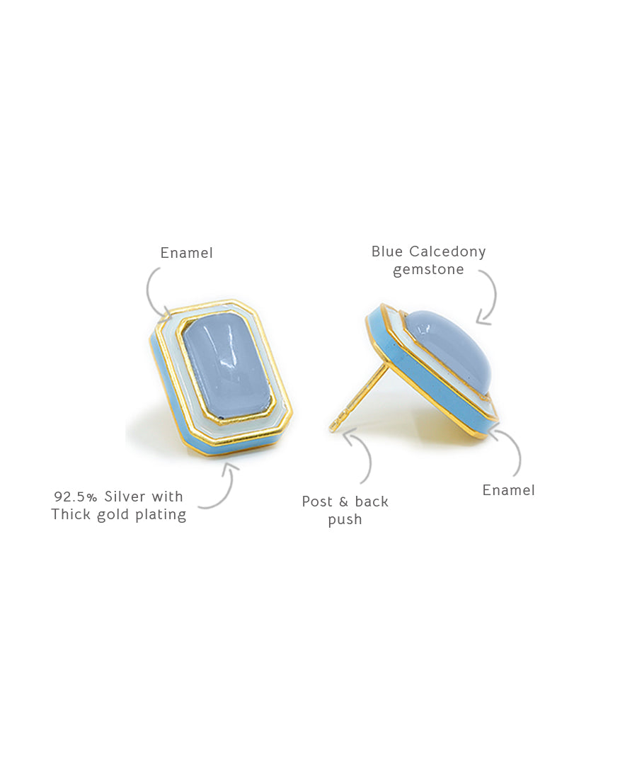 Ripple Blue Tranquil Vitamin Sea Stud Earrings