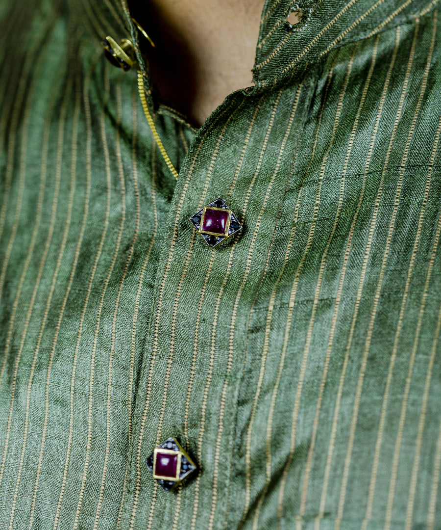 92.5% sterling silver kurta buttons.