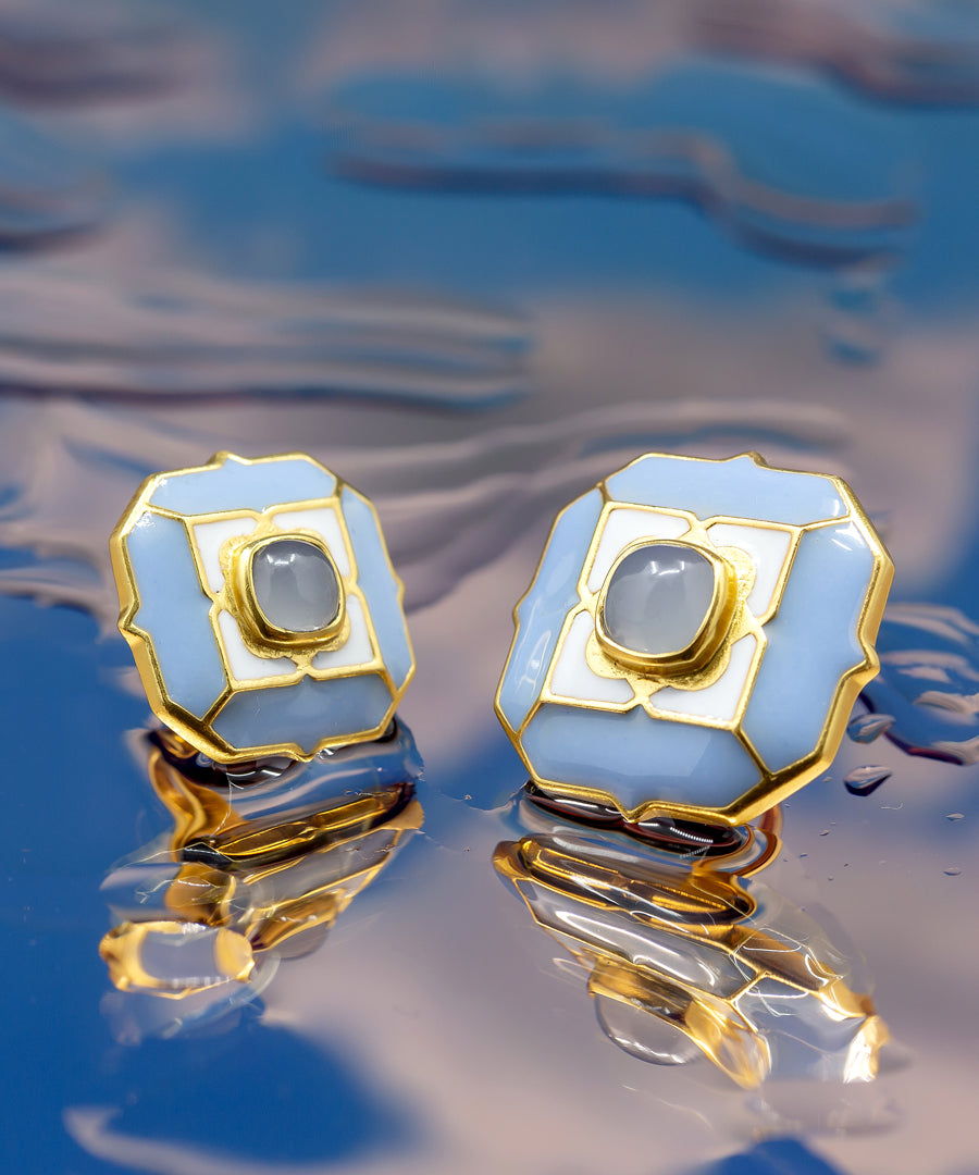 Ripple Blue Tranquil Sherwani Buttons