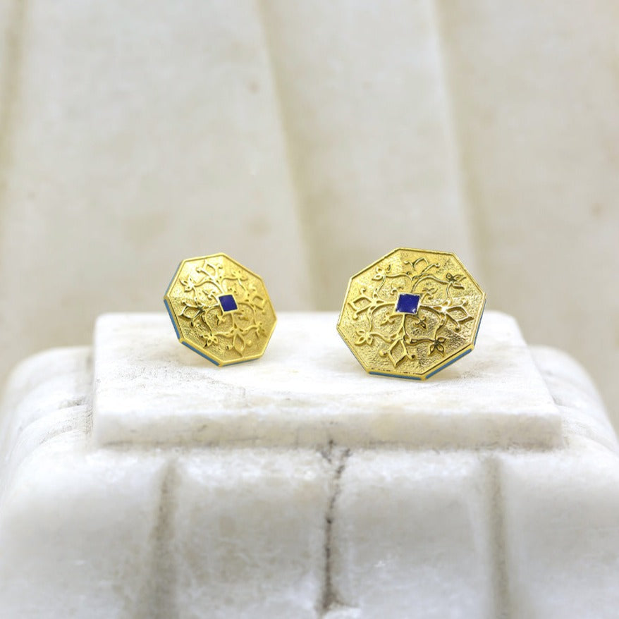 Golden/Blue Goonj Sherwani Buttons