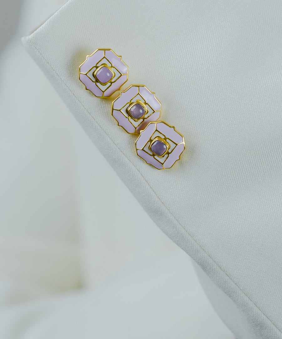 Cloudy Pink Tranquil Sherwani Buttons