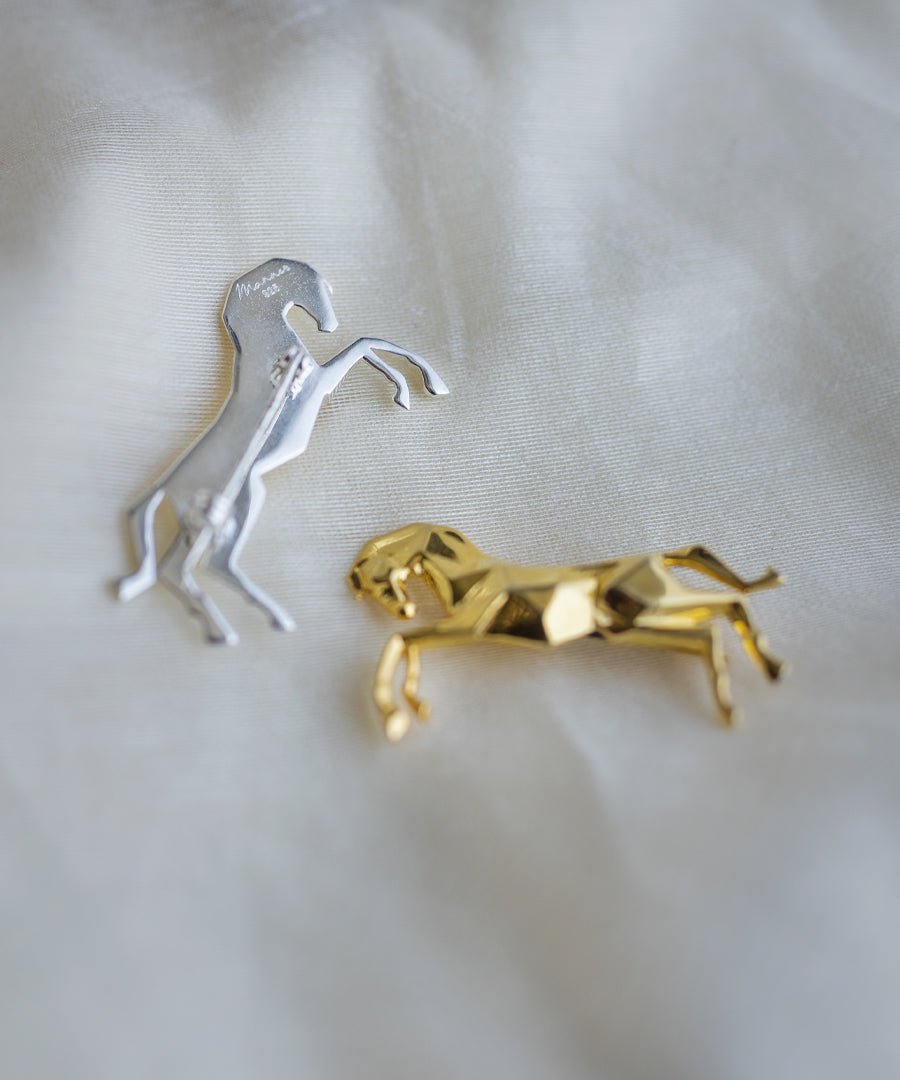 Black Untamed Horse Lapel Pin