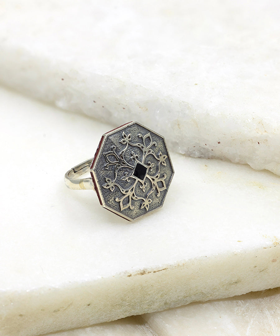 Silver Goonj Tibari Binti Ring