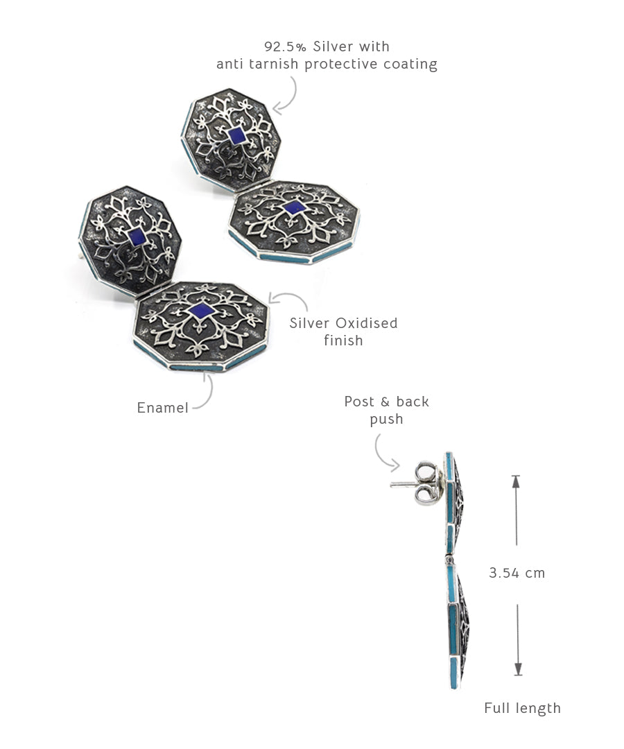 Silver Goonj Maru Surlio Earrings