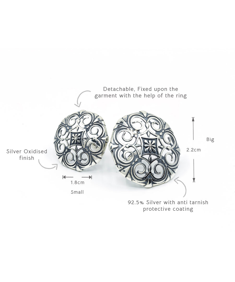 Silver Thar Sherwani Buttons
