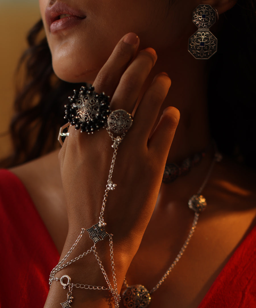 Silver Thar Manjari Mundri Ring