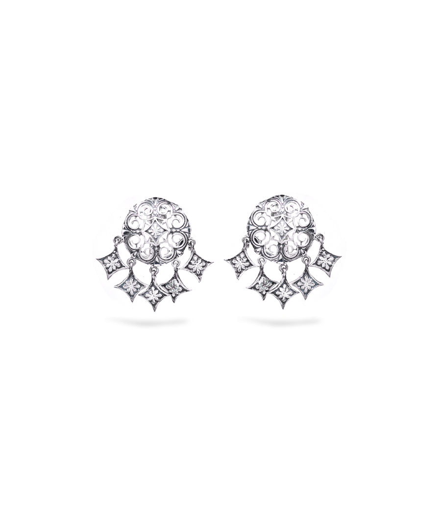 Silver Thar Dhora Murki Earrings