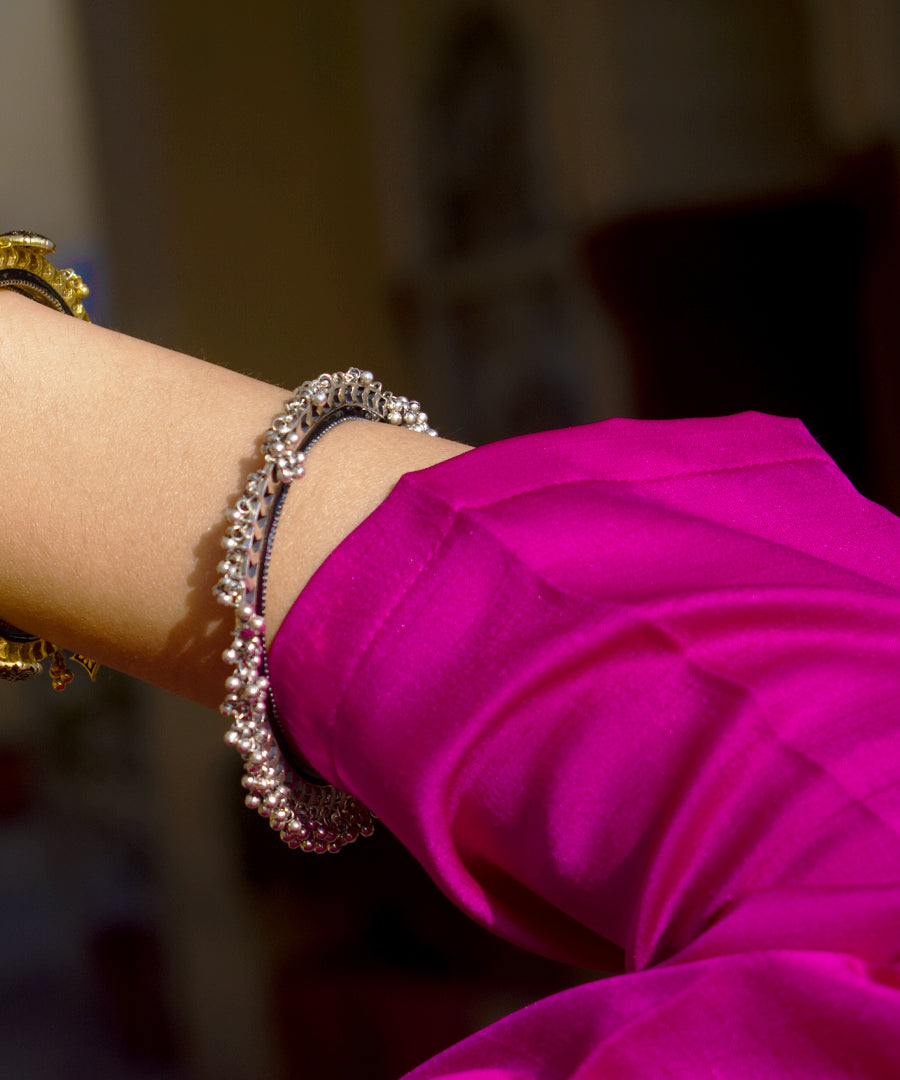 Silver Thar Ghungroo Bangle